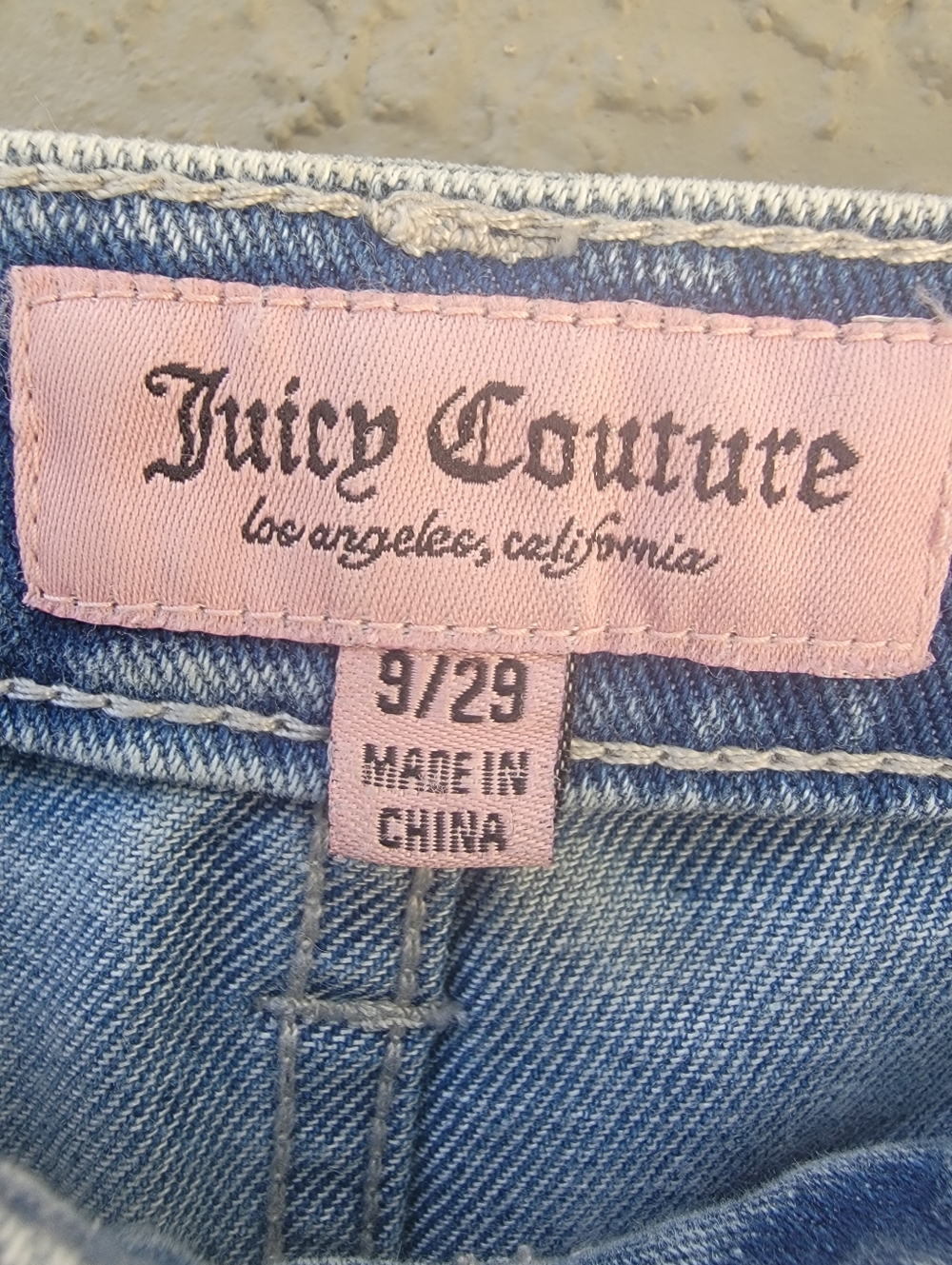 Juicy Couture Y2K Wide Leg Cargo Jeans Logo Back Pink Size 9/29 - Picture 2 of 13